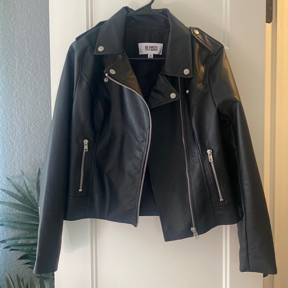 Black Steve Madden leather jacket